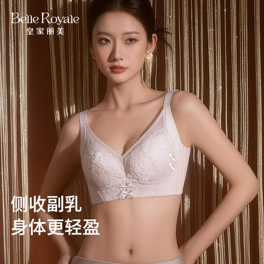 皇家丽美暗香疏影系列文胸 大胸显小侧收副乳 轻薄透气抗菌内衣WJ2510-1 商品图2