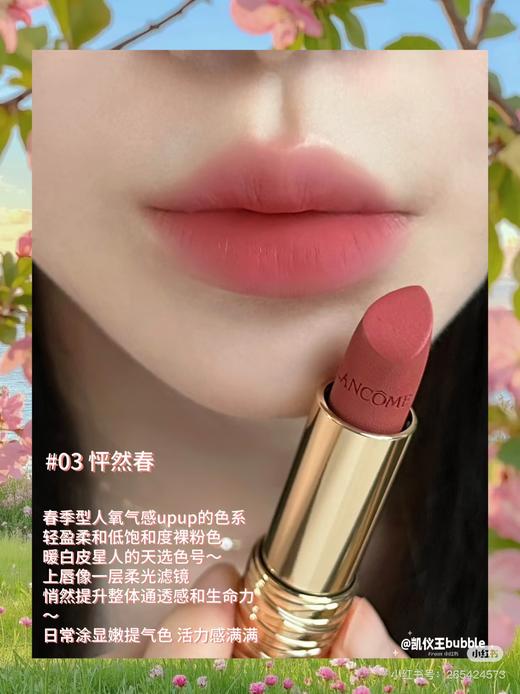 兰蔻菁纯唇膏礼物送女友哑光口红限定09#烤栗秋 03#怦然春 商品图7