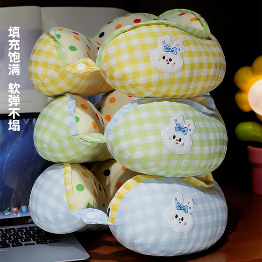 自然醒泡泡纱驼峰波点格子U型枕QYL 商品图4