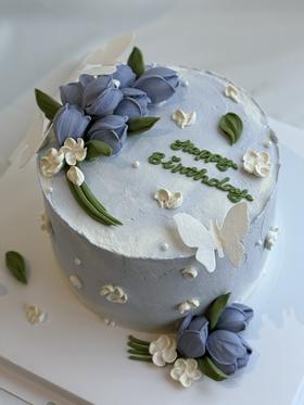 郁金香刮刀花·奶油蛋糕