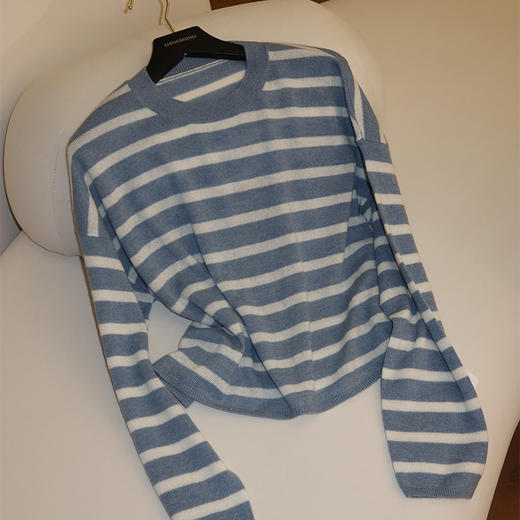 【特价不退不换】良木礼山羊绒条纹衫（Q2584260F） 商品图2