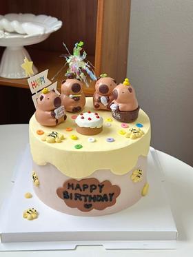 卡皮巴拉A款生日蛋糕（百分百进口动物奶油）