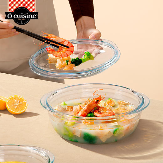 欧贵厨圆形天地盖玻璃烤锅2.2L 商品图3