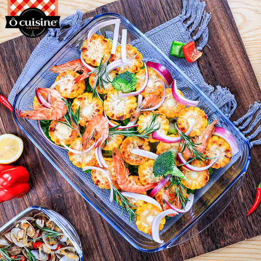 欧贵厨长方形玻璃烤盘烤箱微波炉适用35CM2.6L 商品图1