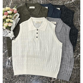 【预售7天】良木礼翻领背心（Q2584307F）