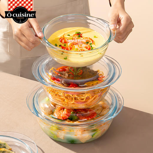 欧贵厨圆形天地盖玻璃烤锅2.2L 商品图2