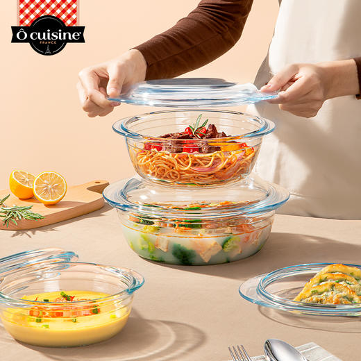 欧贵厨圆形天地盖玻璃烤锅2.2L 商品图4