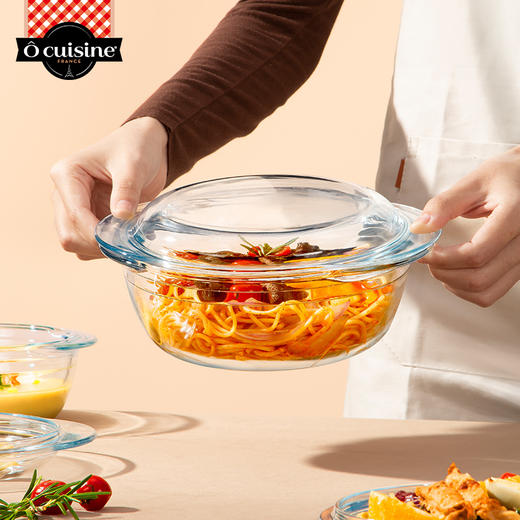 欧贵厨圆形天地盖玻璃烤锅2.2L 商品图0