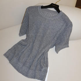 【预售7天】良木礼羊毛镂空短袖（Q2584128F）