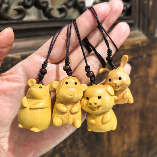 十二生肖°黄杨木小挂件 商品图0