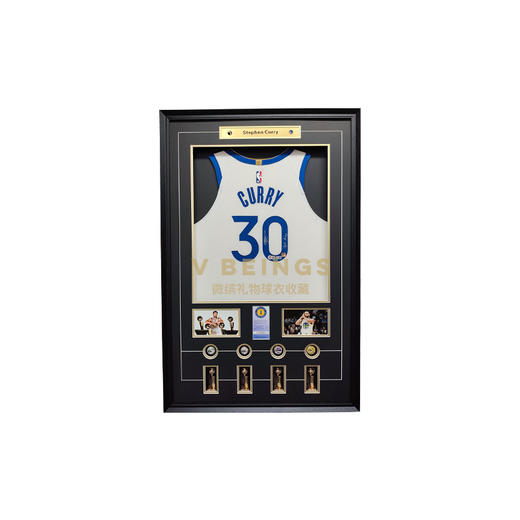 收藏系列 库里 勇士队30号白色 三分王铭文 亲笔签名球衣 商品图0