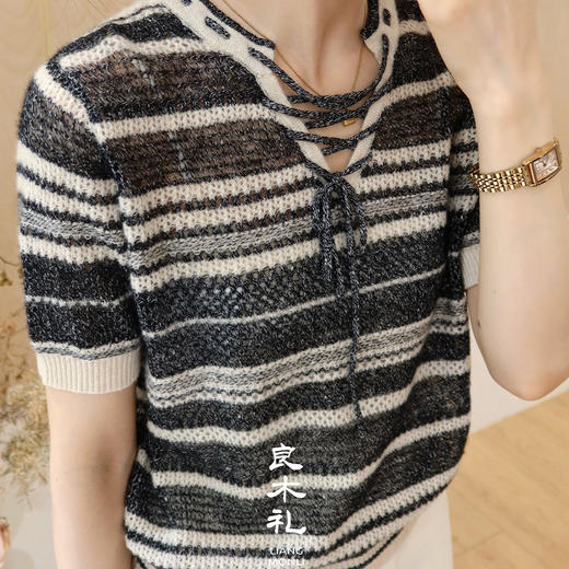 【特价不退不换】良木礼山羊绒亚麻上衣（Q2591609） 商品图1