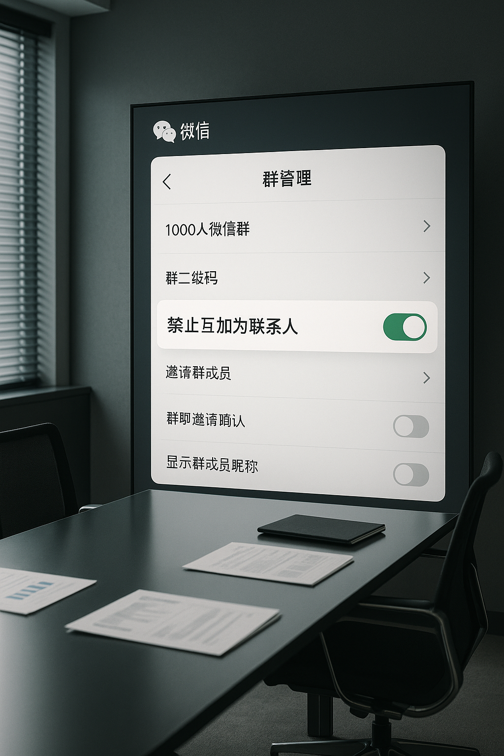 企業(yè)微信群如何設(shè)置禁止成員互加聯(lián)系人？