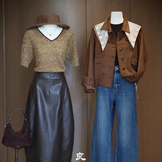 良木礼牛皮绒翻领外套（Q2584256） 商品图2