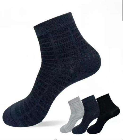 LS竹纤维男士暗纹四季款中筒袜16819 商品图0