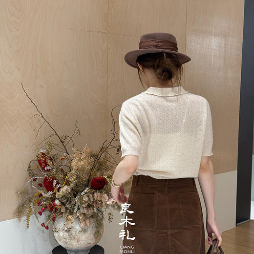 【不退不换】良木礼山羊绒翻领套衫（Q2591203F） 商品图5