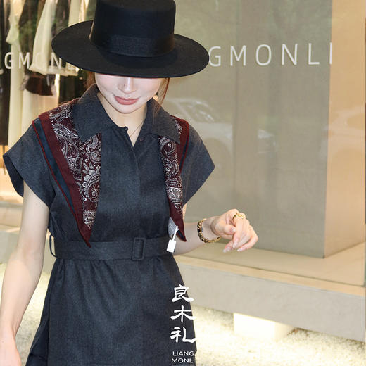 良木礼绵羊毛无袖外套（腰带）（Q2582125） 商品图4