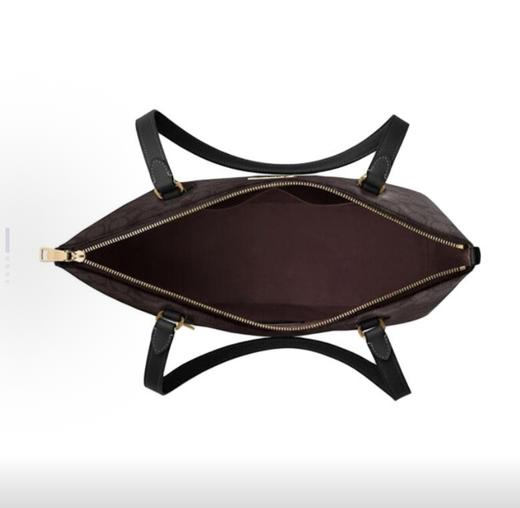 COACH蔻驰 Gallery 36 经典老花拉链开合 pvc配皮 单肩斜挎托特包Tote包购物袋手提包 大号 女款 深棕色 商品图2