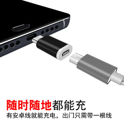 严选【苹果lighting母转type-c铝壳银色】转接头手机转换头 商品图2