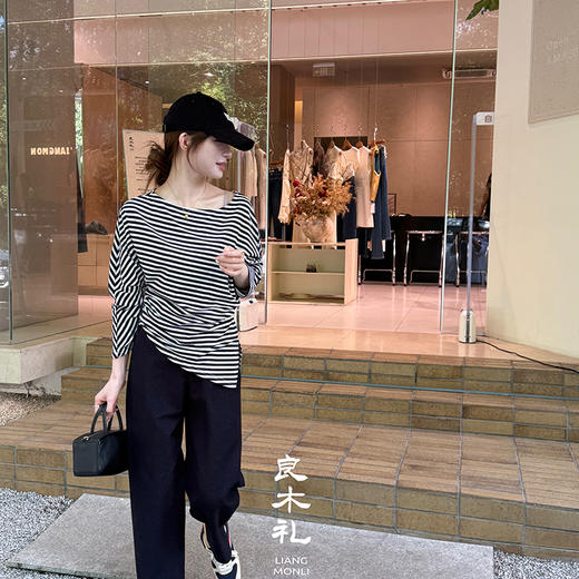 【预售7天】良木礼莱赛尔 斜肩上衣（Q2591213F） 商品图2