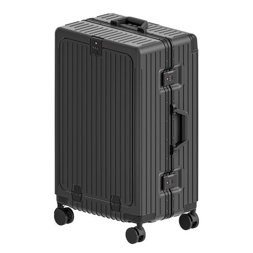 自然醒铝框宽拉杆多功能20寸登机箱一键前开万向轮行李箱YS6006 商品图8