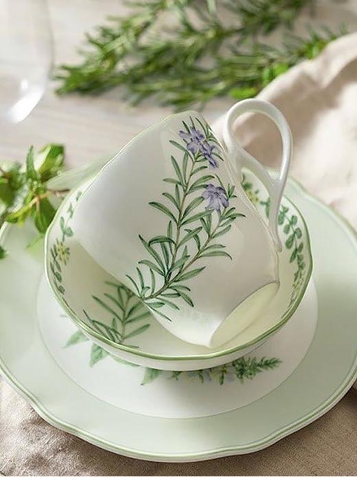 Noritake则武 ENGLISH HERBS骨瓷马克杯欧式牛奶杯家用大容量水杯日本则武English Herbs马克杯375ml 商品图3