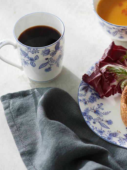 Noritake则武 BLUE SORRENTINO骨瓷马克杯家用大容量水杯牛奶杯日本则武Blue sorrentino 马克杯295cc 商品图3