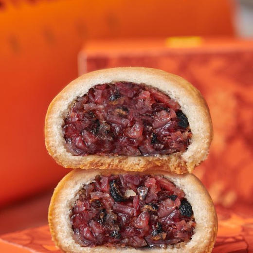 【2025年中秋月饼礼盒】香甜酥软 手工制作 4种风味 火腿蛋黄2枚+火腿黑松露2枚+火腿荞麦2枚+玫瑰鲜花饼2枚 50g/枚 共400g 商品图2