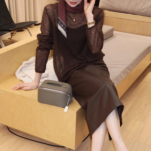 【预售7天】良木礼羊皮半裙(Q2591824) 商品图7