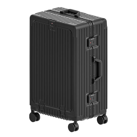 自然醒铝框宽拉杆多功能20寸登机箱一键前开万向轮行李箱YS6006 商品图7