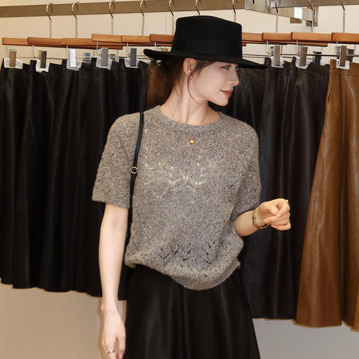 【不退不换】良木礼山羊绒圆领套衫（Q2584551） 商品图2