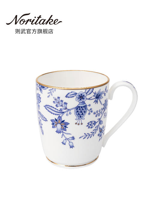 Noritake则武 BLUE SORRENTINO骨瓷马克杯家用大容量水杯牛奶杯日本则武Blue sorrentino 马克杯295cc 商品图0