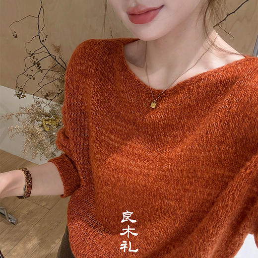 良木礼山羊绒一字领套衫（Q2584517） 商品图2