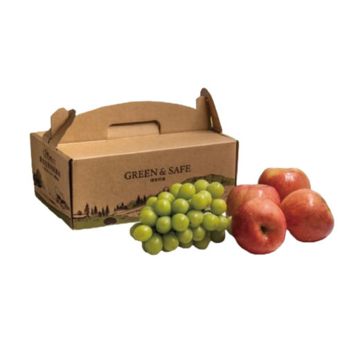 苹果葡萄礼盒 Envy Apples&Grapes Gift Box 1500g/盒(爱妃苹果220g4颗+晴王葡萄600g) 商品图0