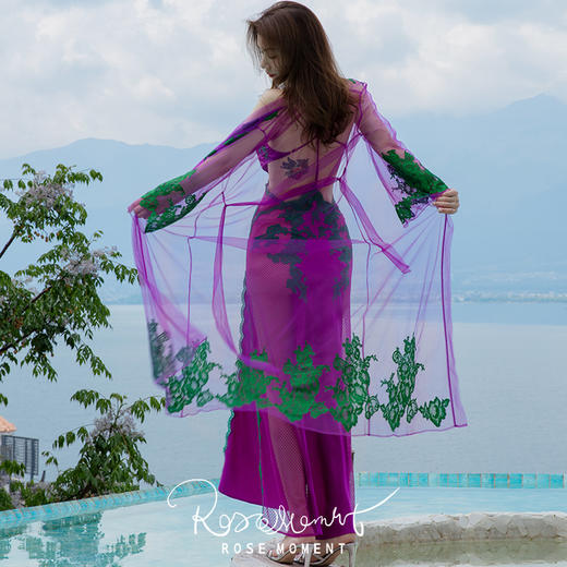 若隐若现网纱蕾丝长袍 P250301 商品图3