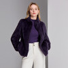 EITIE爱特爱紫罗兰色小高领短款整貂皮低调优雅保暖皮衣8493103 商品缩略图2