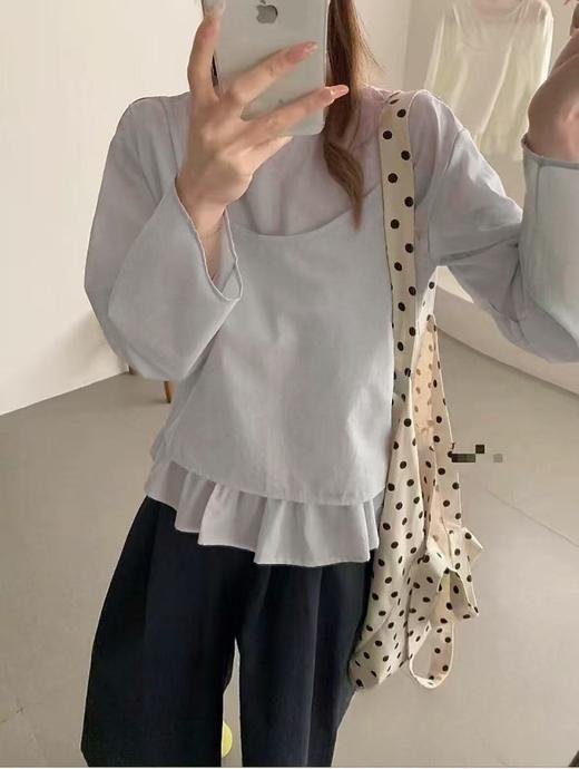 【自营】天丝棉！8939 多穿款82%天丝棉超仙两件套长袖小衫-喜出 商品图7