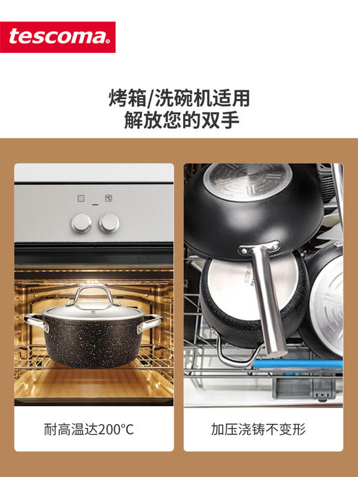 捷克进口/tescoma石面汤锅不粘锅家用双耳煮粥锅电磁炉燃气适用4.5升 商品图2