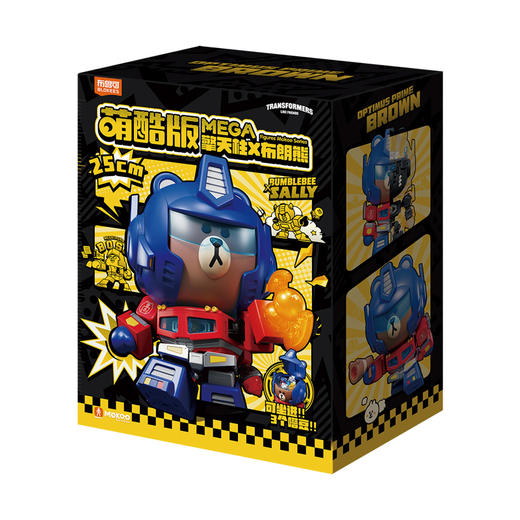 布鲁可 变形金刚超星版联名版擎天柱布朗熊手办拼装模型LFXTF-OP 商品图0