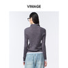 VIMAGE纬漫纪撞色假两件设计时尚减龄秋季新款针织衫V2401109 商品缩略图4