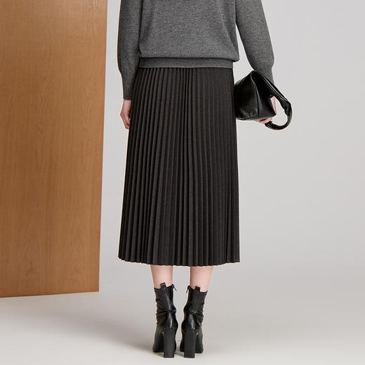 EITIE爱特爱高腰百褶设计时尚百搭保暖半裙8406109 商品图4