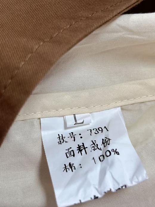 【秋新品】古泥品牌7391 100%棉假两件短款风衣外套-喜出 商品图5
