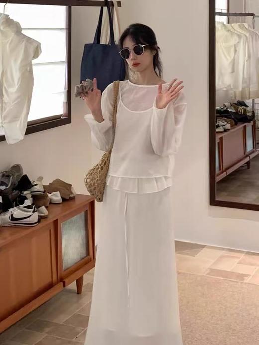 【自营】天丝棉！8939 多穿款82%天丝棉超仙两件套长袖小衫-喜出 商品图3