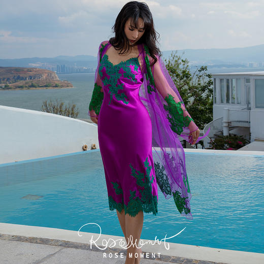 法式浪漫真丝可外穿中长款裙 A250310 商品图8