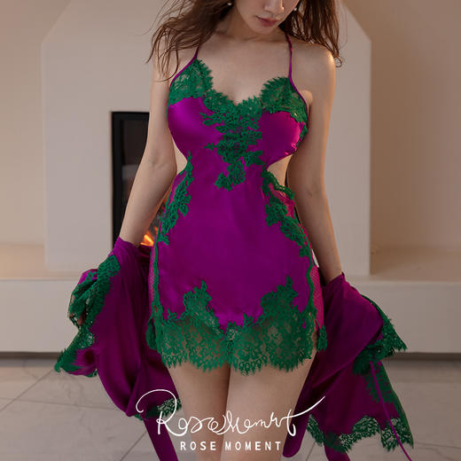 性感大露背真丝中吊睡裙礼物送礼度假风 A250311 商品图1