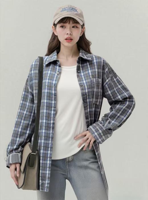 【秋新品】古泥9915 格子中厚衬衫-喜出 商品图3