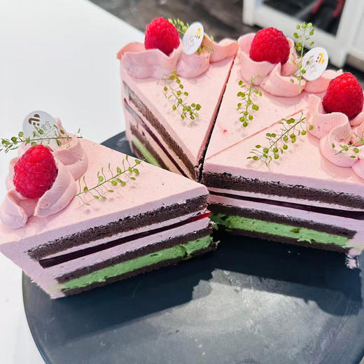 开心果树莓切块（树莓奶油，一层开心果慕斯夹心，一层树莓奶冻） 商品图0