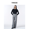 VIMAGE纬漫纪圆领简约时尚保暖秋季新款羊毛针织衫V2401107 商品缩略图0