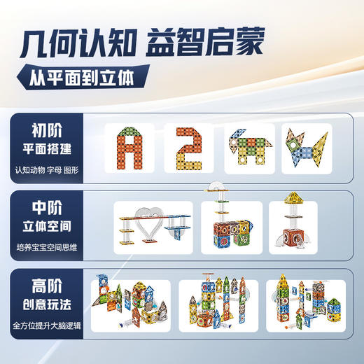 pic it 滚珠轨道磁力积木磁力片益智玩具 商品图3