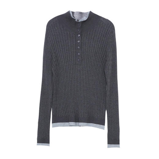 VIMAGE纬漫纪撞色假两件设计时尚减龄秋季新款针织衫V2401109 商品图6